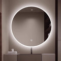 Round Bathroom Mirror 110x110cm LED Lighting Dimmable Wall Makeup Mirror 3 Color Light Options Anti-Fog Design Perfect for Makeup Applications and