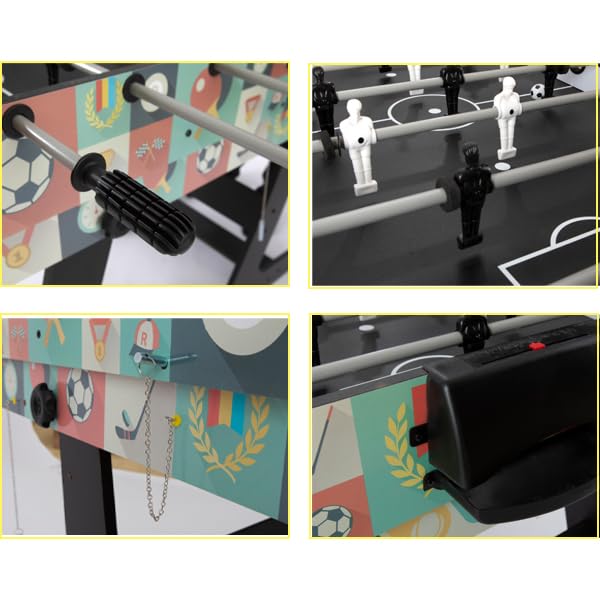 HLC  tavolo multigioco 4 in 1, pieghevole, biliardo, calcio balilla, Hockey, ping pong, 121,5 x 61 x 81,3 cm : Amazon.it: Sport e tempo libero