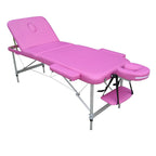 Lettino Massaggi Pieghevole in Alluminio – Portatile, Leggero, Altezza Regolabile, Schienale Reclinabile, 15 kg