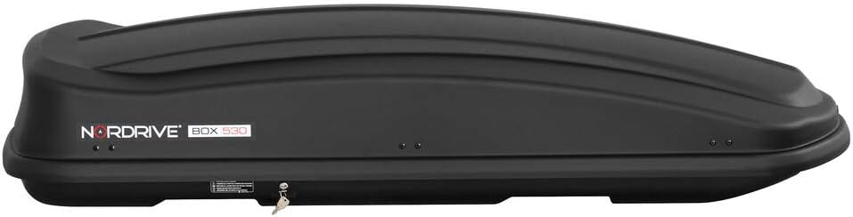 NORDRIVE N60019 Box 530 ABS Roof Box 530 Litres Black Embossed