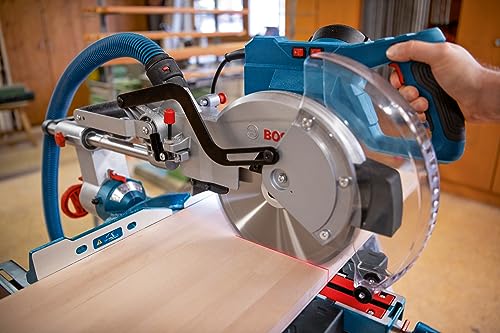 Bosch Professional Troncatrice radiale a batteria GCM 305 254 D (tagli fino a 90 x 305 mm, incl. 1 lama circolare, 2 supporti pezzo in lavorazione, sacco raccoglipolvere, dispositivo di serraggio) : Amazon.it: Fai da te