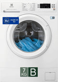 Electrolux EW6S507W Lavatrice Slim a Carica Frontale, Tecnologia SensiCare 600, 7 kg, Partenza Ritardata, Lavaggio Rapido, Display LED, 951 Giri al Minuto, Bianco, Classe B