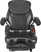 VEVOR Universal Forklift Seat with Adjustable Backrest, Armrest, Headrest and Safety Belt, Safe Folding Tractor Seat with Micro Switch for Lawnmowers