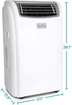 Condizionatore d'aria portatile da 14.000 BTU con riscaldamento e telecomando, bianco