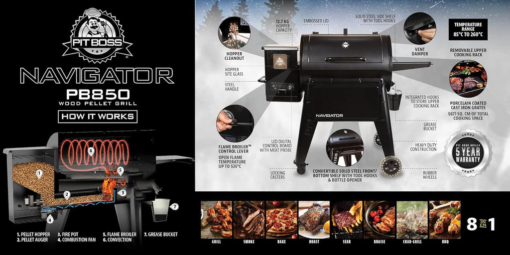 Griglia a pellet Pit Boss Navigator 850