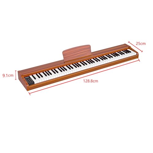 Tastiera pesata 88 tasti con supporto, pedale Sustain, pianoforte digitale con azione a martello, tastiera elettronica portatile di dimensioni standard con doppi altoparlanti, supporto Bluetooth MIDI : Amazon.it: Strumenti Musicali
