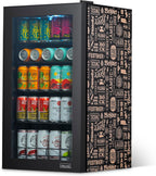 Frigorifero per bevande | 126 lattine indipendente con porta in vetro con cerniera a destra | Mini frigorifero per bevande, perfetto per birra, vino, bibite e bevande fredde
