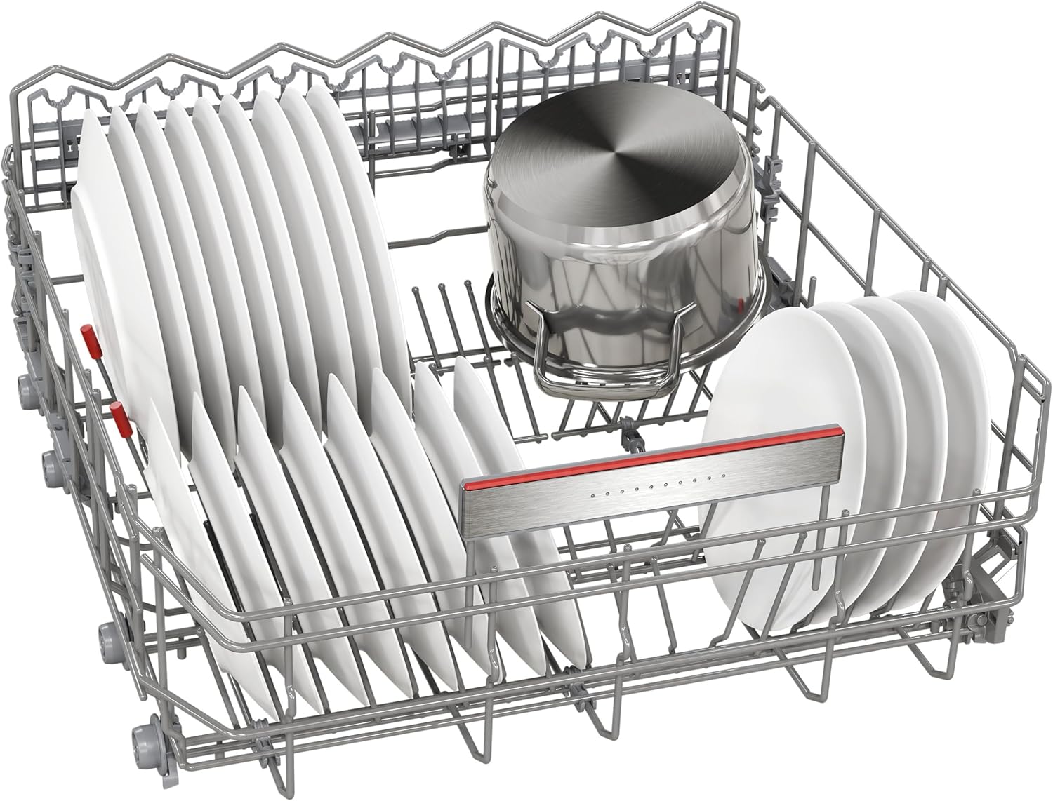 SMS8ECI02E Series 8, Freestanding Smart Dishwasher, 14 Places, Customisable Baskets, EcoSilence Drive Motor, Intensive Wash, Steel, 60 cm