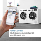 WGB24402IT Serie 8 Lavatrice smart a carica frontale, 9 kg, 1400 giri, Efficienza energetica A -50%, motore inverter con 10 anni di garanzia, riduce le pieghe, Bianco, 60 Cm