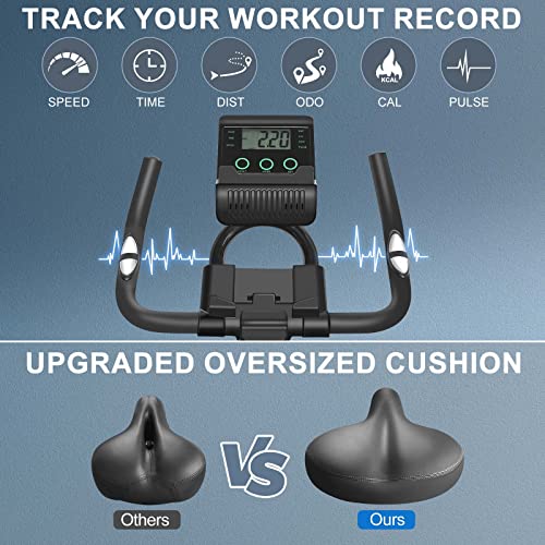 Micyox MX87 Cyclette a Resistenza Magnetica Cyclette da Camera con Volano da 12kg, Sensore Pulsazioni e Freno di Emergenza, Fitness Cyclette Silenziose per la Casa : Sport e tempo libero