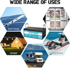 LiFePO4 12V 300Ah Lithium Iron Phosphate Battery with 300A BMS Battery Life More than 8 Years, Suitable for Camping, Solar Power, Emergency Power etc.