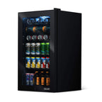 Frigorifero per bevande | 126 lattine indipendente con porta in vetro con cerniera a destra | Mini frigorifero per bevande, perfetto per birra, vino, bibite e bevande fredde