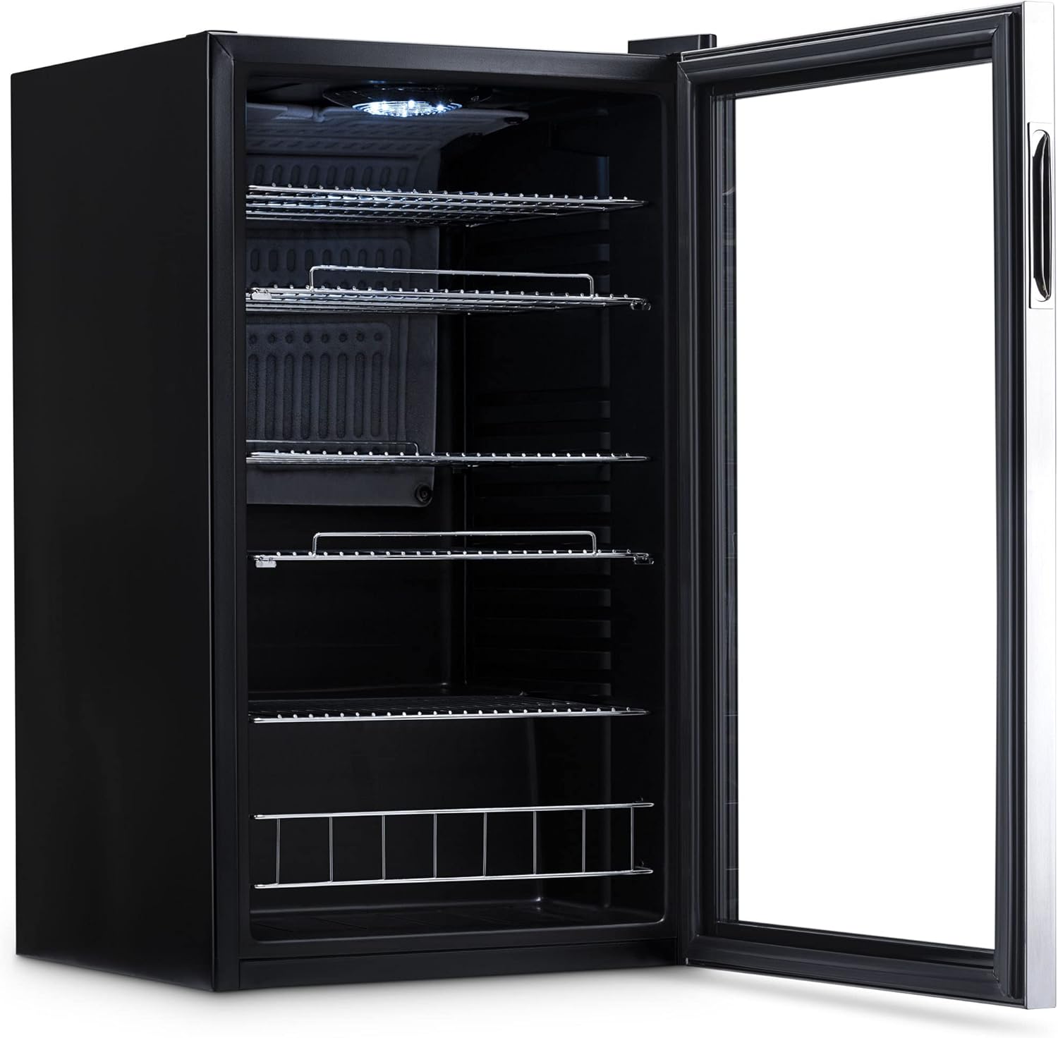 Frigorifero per bevande | 126 lattine indipendente con porta in vetro con cerniera a destra | Mini frigorifero per bevande, perfetto per birra, vino, bibite e bevande fredde