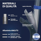 Scala telescopica articolata in alluminio 6,2m (3,1   3,1) Stempakt Hostrom, leggera, compatta e pieghevole, altezza di lavoro massima 7,1m, carico massimo 150 kg, garanzia di 5 anni : Amazon.it: Fai da te