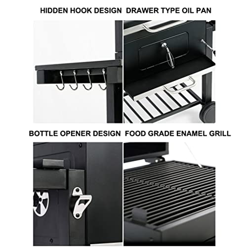 Griglia per Barbecue A Carbonella,Griglia A Carbone Cortile Affumicatore Cucina All'aperto,con Parapioggia E Kit Attrezzi per Barbecue,per Campeggio All'aperto, Patio, Giardino : Amazon.it: Giardino e giardinaggio