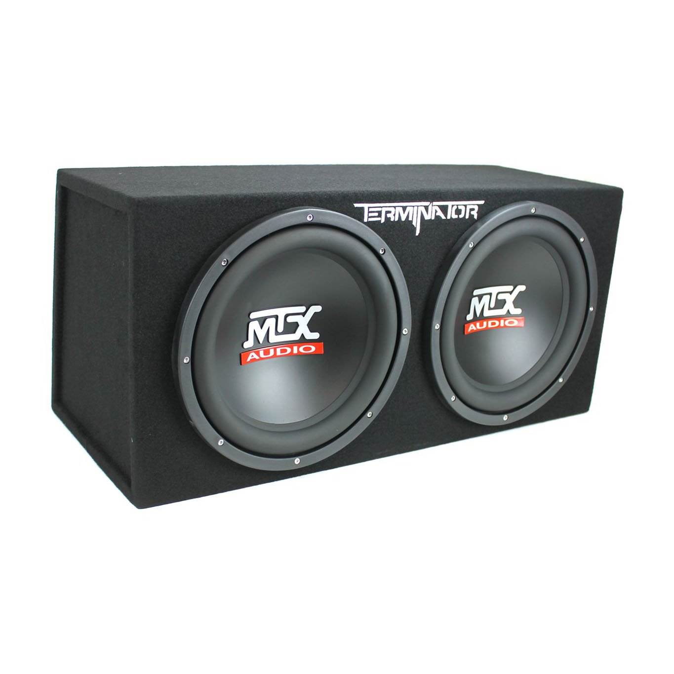 MTX TNE212D Subwoofer doppio da 12" e 1200 W con amplificatore monoblocco da 1500 W e condensatore da 2 Farad
