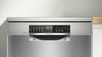 SMS8ECI02E Series 8, Freestanding Smart Dishwasher, 14 Places, Customisable Baskets, EcoSilence Drive Motor, Intensive Wash, Steel, 60 cm
