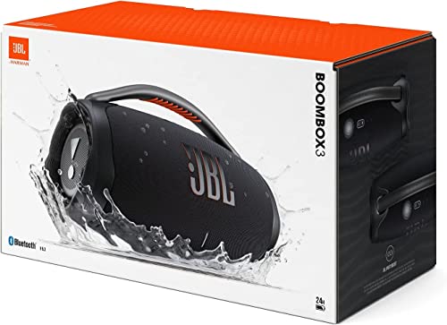 JBL Boombox 3 Speaker Bluetooth Wireless, Cassa Altoparlante Portatile con Bassi Profondi e Modalità PartyBoost, Impermeabile IP67 e Compatibile con App JBL, Autonomia Fino a 24 Ore, Nero : Amazon.it: Elettronica