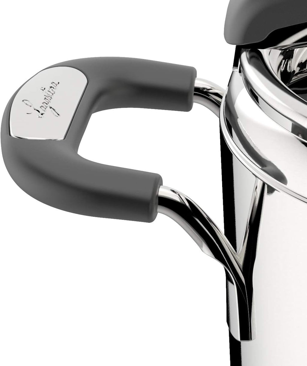 Lagostina Briosa LagoeasyUp Pentola a Pressione in Acciaio Inox 18/10 con Apertura Facile, Fondo Lagofusion e Valvola a Due Pressioni, Pentola a Pressione per Induzione e Gas, Capacità 5L