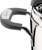 Lagostina Briosa LagoeasyUp Pentola a Pressione in Acciaio Inox 18/10 con Apertura Facile, Fondo Lagofusion e Valvola a Due Pressioni, Pentola a Pressione per Induzione e Gas, Capacità 5L