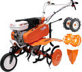 Motocicletta termica 7000fr ACC1, 7 CV 212cc, larghezza di lavoro 780-870mm, ruote in gomma + ruote metalliche + battitore, arancione