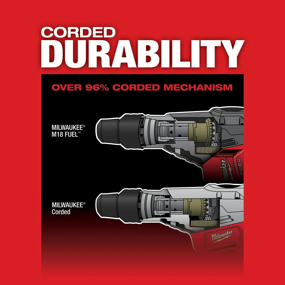 2025 Milwaukee 2717-22HD M18 FUEL 1-9/16" SDS - Max Martello Foratrice Kit con 2 Batterie