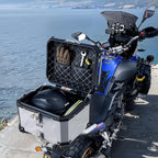 VEVOR Top Case 45L Universal Aluminium Alloy Luggage Rack with Leather Lining and Lock