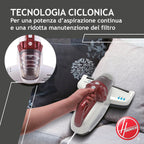 Hoover Ultra Vortex MBC500UV 011 Battimaterasso con Luce UV-C, 500W, 0,3 L, Antiacaro, Antibatterica, Rimuove Allergeni e Polvere, 3 Programmi, Rosso
