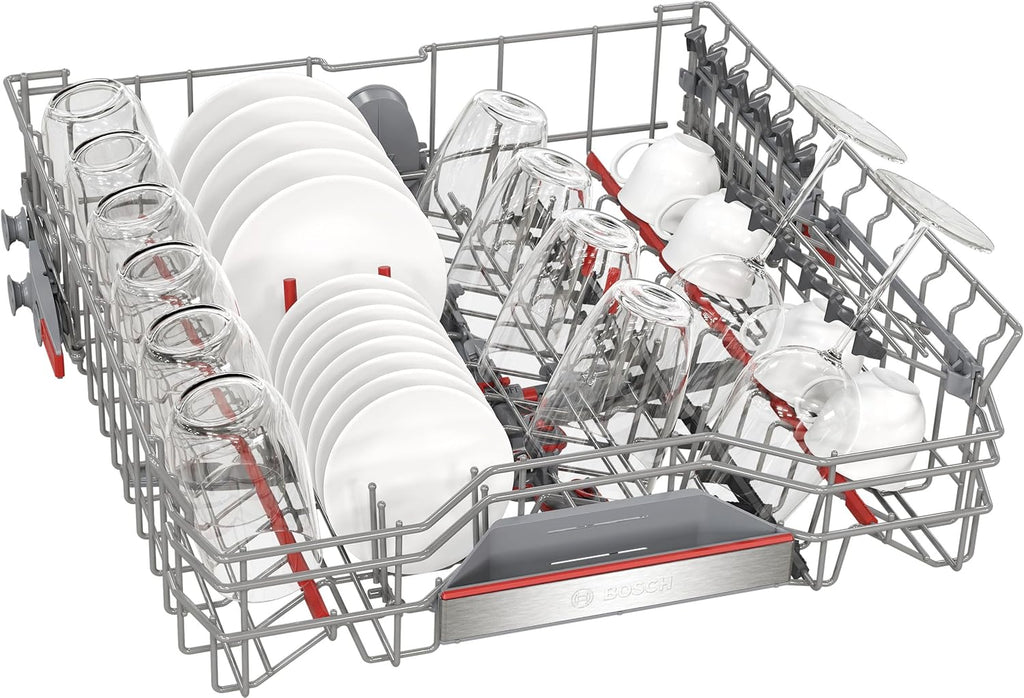 SMS8ECI02E Series 8, Freestanding Smart Dishwasher, 14 Places, Customisable Baskets, EcoSilence Drive Motor, Intensive Wash, Steel, 60 cm