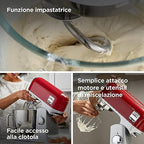 Kenwood KMX750RD KMIX Impastatrice Planetaria con Ciotola con manico in Acciaio da 5L, 3 Ganci di Miscelazione, Potenza 1000W, Personalizzabile con oltre 20 Accessori Acquistabili Separatamente, Rosso : Amazon.it: Casa e cucina