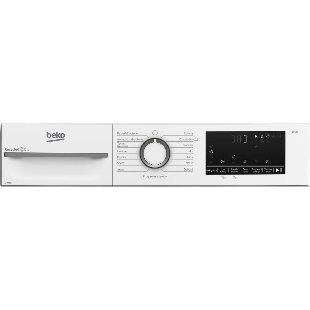 Asciugatrice a Pompa di Calore Beko BMT481WI – 8 Kg, Classe A+++, Motore ProSmart™ Inverter, Bianco (84,6x59,8x60,7 cm)