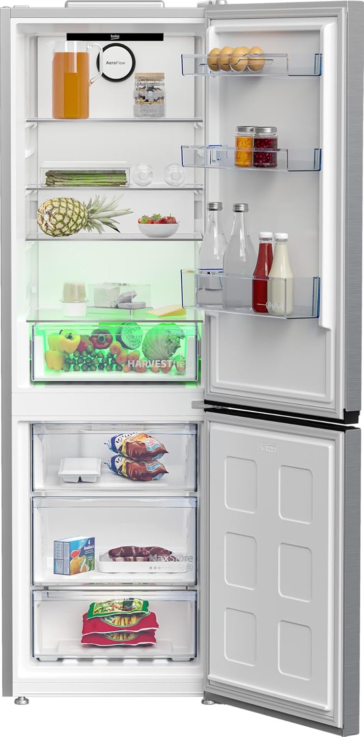 Beko B5XRCNA366 - Frigorifero combinato, 366 Litri, No Frost, Inox, Classe energetica C