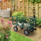 campMax Carrelli da giardino in acciaio a maglia, carrello da giardinaggio estraibile resistente con ruote e lati rimovibili, verde : Amazon.it: Giardino e giardinaggio