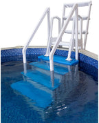 Gradini antiscivolo per piscine | Grigi | Per piscine fuori terra | Possono essere montati su ponti alti da 48" a 54" | Scale di sicurezza con portata fino a 300 libbre