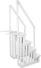 Gradini antiscivolo per piscine | Grigi | Per piscine fuori terra | Possono essere montati su ponti alti da 48" a 54" | Scale di sicurezza con portata fino a 300 libbre