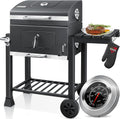 KESSER® Barbecue con Carrello XL Barbecue a carbonella con Coperchio, Ruote, Manico in Acciaio Inox, griglia e termometro a carbonella,Grande Barbecue a carbonella Barbecue da Campeggio