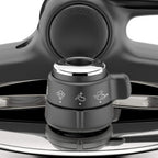 Lagostina Briosa LagoeasyUp Pentola a Pressione in Acciaio Inox 18/10 con Apertura Facile, Fondo Lagofusion e Valvola a Due Pressioni, Pentola a Pressione per Induzione e Gas, Capacità 5L
