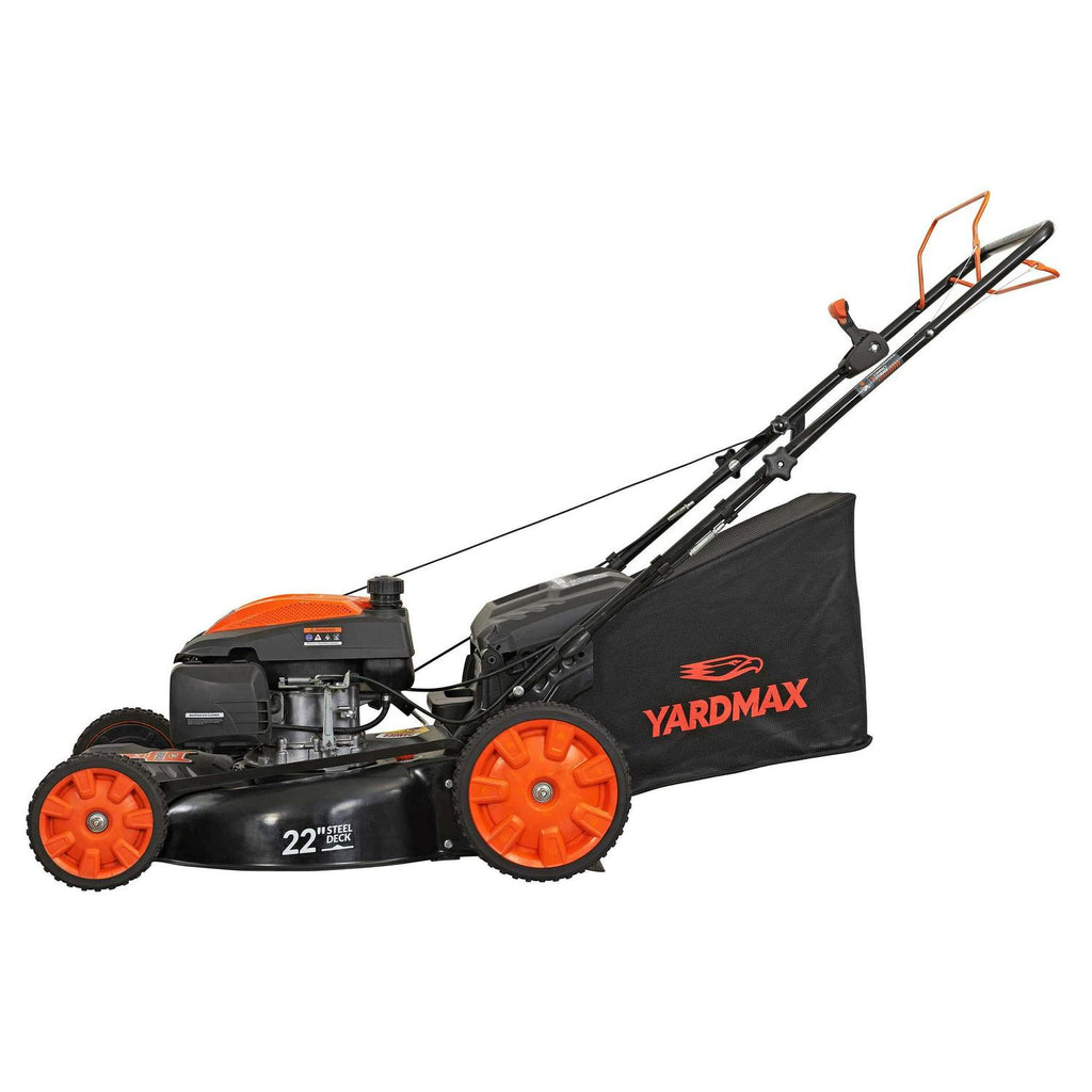 Rasaerba semovente a benzina 3 in 1 con trazione anteriore, SELECT PACE, 6 velocità CVT, ruote alte, 22 pollici, 201 cc, Yard Max