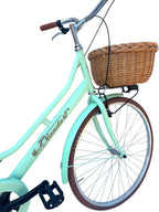 Bicicletta Donna da Passeggio Olanda Misura 26 Bici da città Vintage retrò con Cestino Turchese