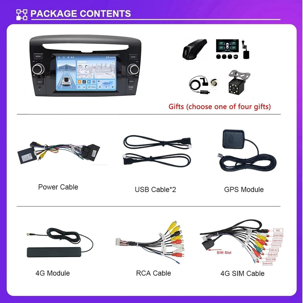 Android 15 Car Radio 2 Din for Lancia Ypsilon 2012-2020 6.2 Inch Touch Screen Car Radio with Steering Wheel Controls Wireless CarPlay Rear Camera GPS Navigation Bluetooth (A1 1G+32G)