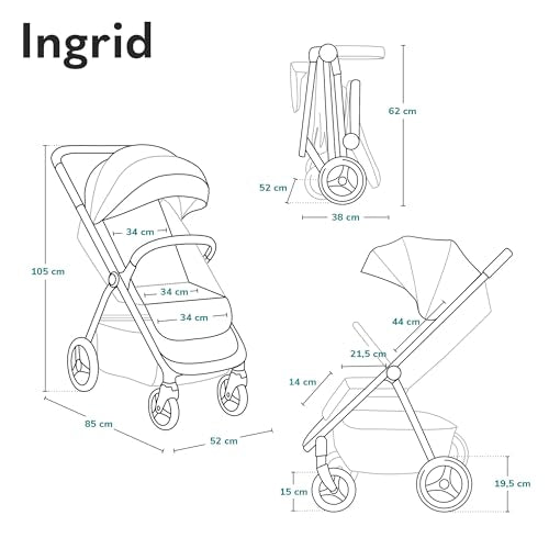 Passeggino Assorbimento Pieghevole poggiapiedi regolabili