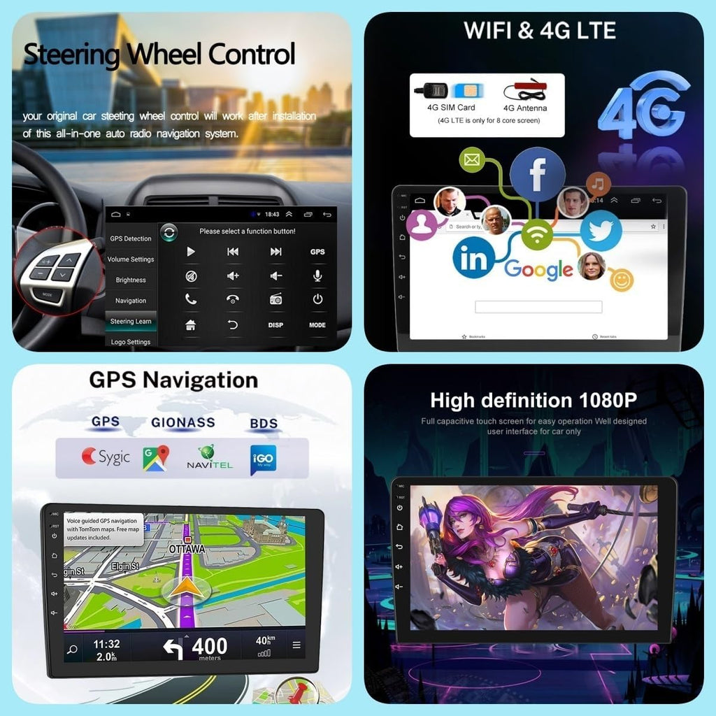 Android 15 Car Radio 2 Din for Lancia Ypsilon 2012-2020 6.2 Inch Touch Screen Car Radio with Steering Wheel Controls Wireless CarPlay Rear Camera GPS Navigation Bluetooth (A1 1G+32G)