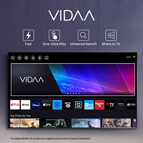Hisense 32" HD 32E43KT, Smart TV VIDAA U6, Game Mode, Controlli vocali Alexa, Tuner DVB T2/S2 HEVC 10, lativù : Amazon.it: Elettronica