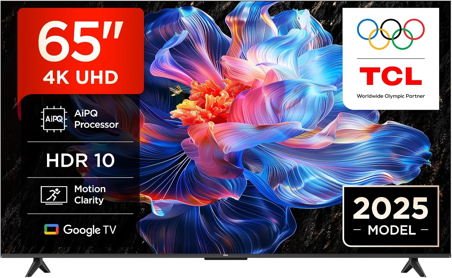 TCL 65V6C LED SMART TV Direct da 65", HDR 4K, con tecnologia  TV (Dolby Audio, Motion Clarity, compatibile con  Assistant e Alexa)