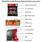 UNICO MVSX Home Arcade, 50 giochi retro con licenza ufficiale SNK precaricati, Supporta due giocatori per giocare contemporaneamente : Amazon.it: Videogiochi
