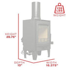 Stufa a legna piccola US Stove da 750 piedi quadrati