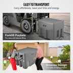 VEVOR Portable Fuel Tank 439 Litre 12V DC Large Fuel Tank with Grey Transfer Pump for Tractor Ship Camper Outdoor Industries Construction Industries