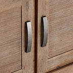 Ibbe Design Vetrina Credenza Vetrina Moderna Marrone Vetrina Mobile con 4 Ante e Casetti Alaska per Salotto Soggiorno Cucina, in Legno Massello di Acacia : Amazon.it: Casa e cucina