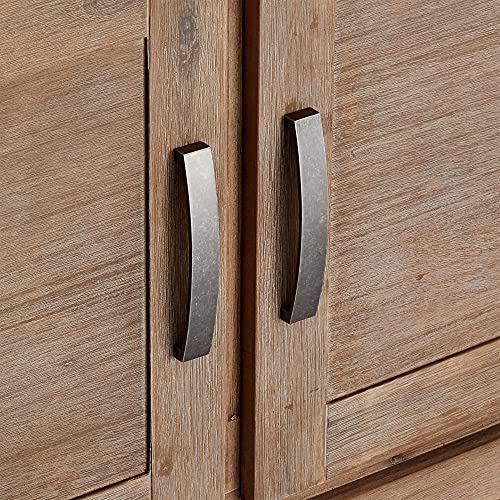 Ibbe Design Vetrina Credenza Vetrina Moderna Marrone Vetrina Mobile con 4 Ante e Casetti Alaska per Salotto Soggiorno Cucina, in Legno Massello di Acacia : Amazon.it: Casa e cucina