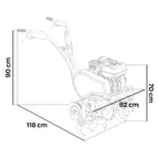 Tukang 212 - Motocoltivatore per Orto a Scoppio a Benzina 4 tempi 6.1HP Motore 212cc con 6 Frese Ø40 cm